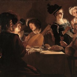 Dinner with lute player